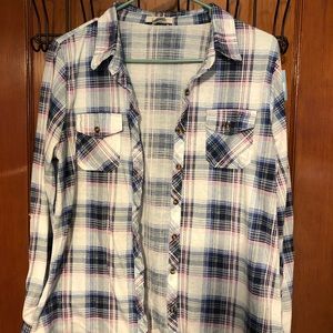 Passport brand- ladies button down (flannel)